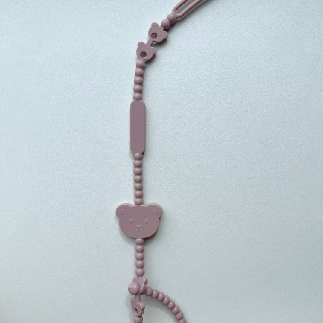 Multi-Purpose Beaded Safety Cord with Teddy Snap and Quick-Release Clip