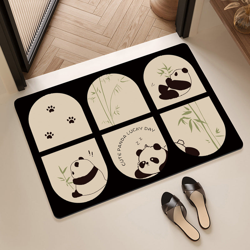 Playful Cartoon Dog-Themed Bath Mat Kalsten