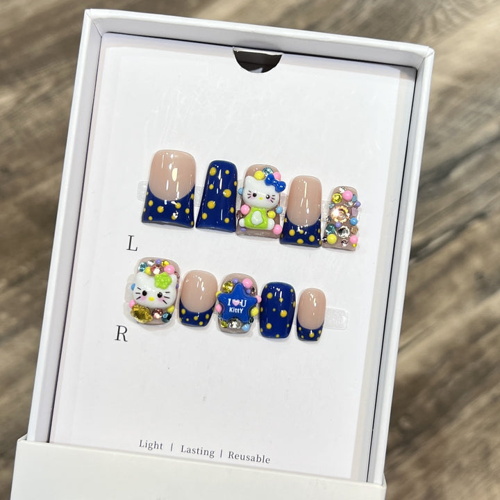 Playful Cartoon-Themed Press-On Nail Set Kalsten