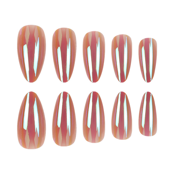 Metallic Stiletto Nail Extensions Kalsten
