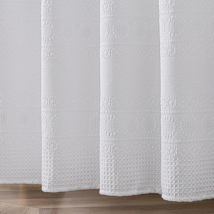 Textured Leaf Pattern Shower Curtain Kalsten
