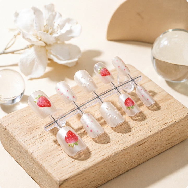 Artificial nails with strawberry design Kalsten