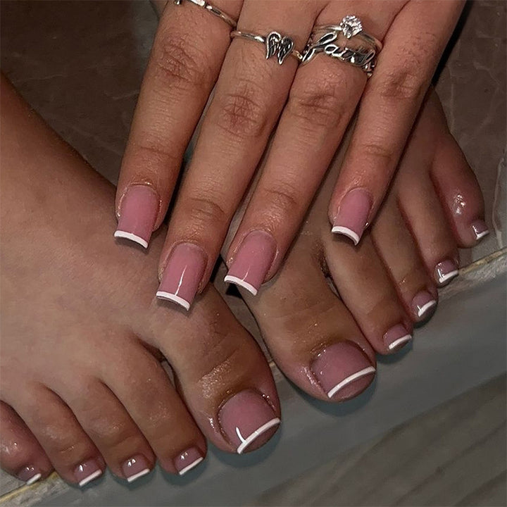 Elegant French Tip Press-On Nails Set Kalsten