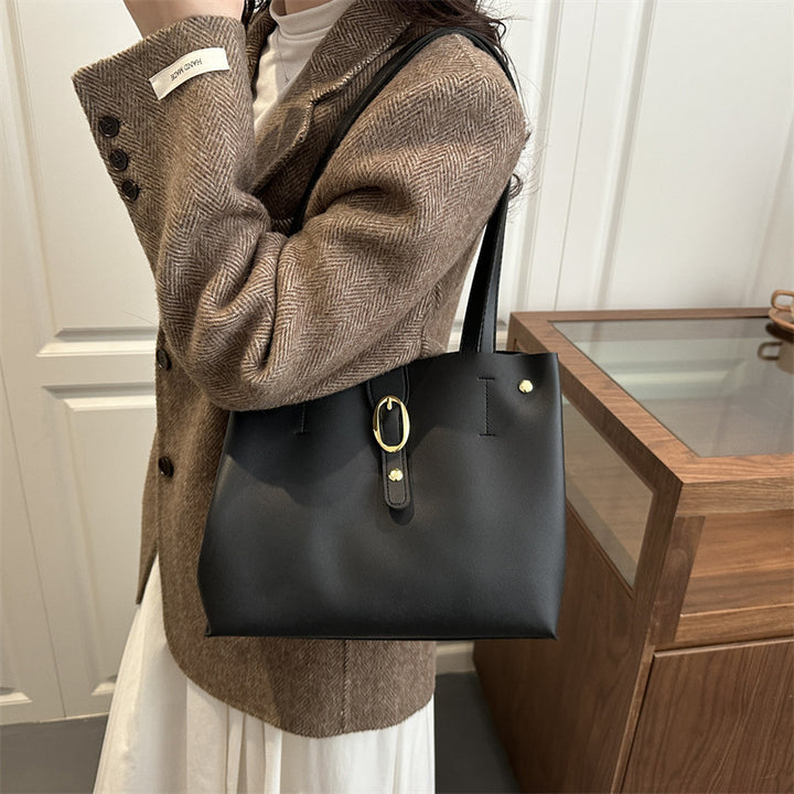 Structured Leather Tote Bag Kalsten