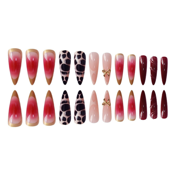 Artistic Stiletto Press-On Nail Set with Unique Accents Kalsten