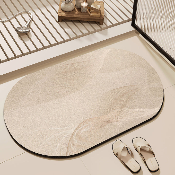 Elegant Oval Bathroom Mat Kalsten