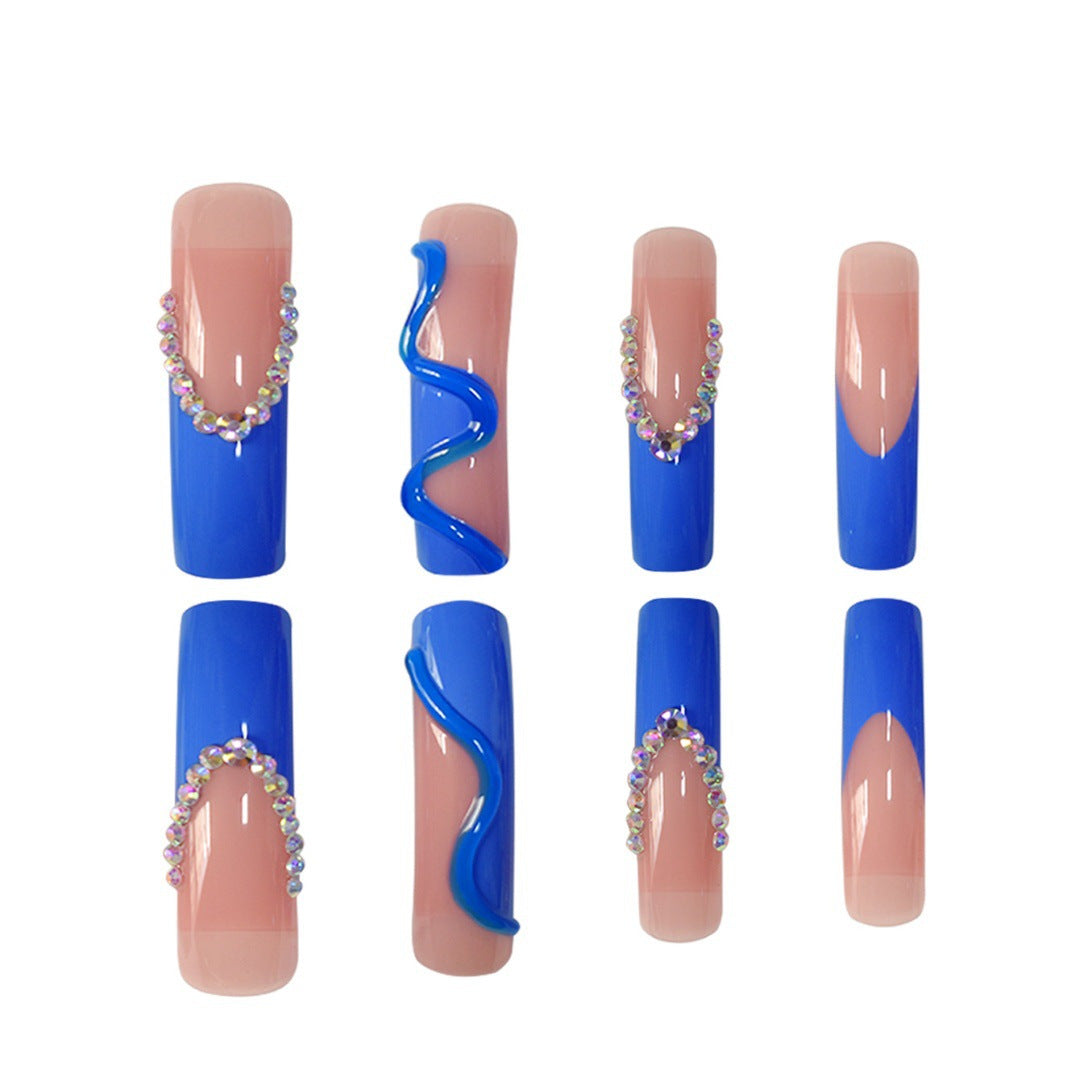 Glamorous 3D Long Stiletto Press-On Nails Kalsten