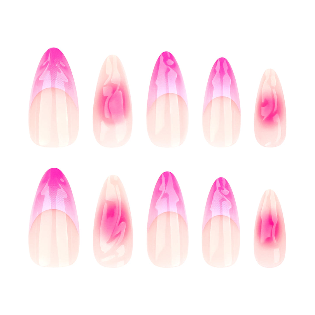 Artistic acrylic nails with elegant ombre effect Kalsten