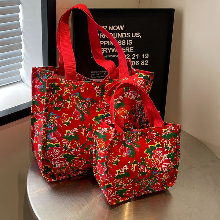 Floral Print Shopping Tote