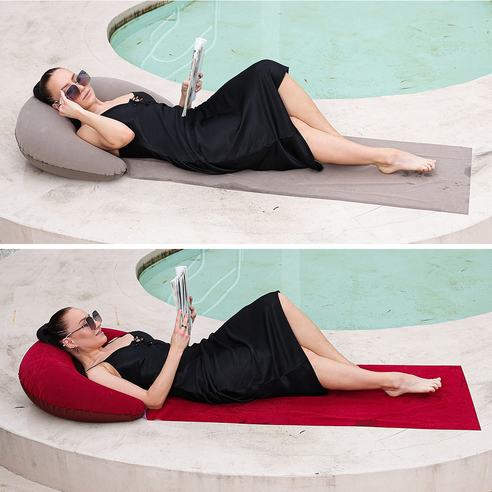 Women Inflatable Relax Lounge Chair with Integrated Headrest Kalsten