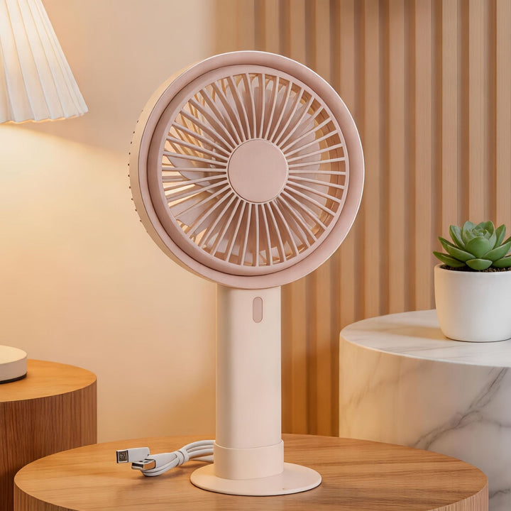 Women's Portable Table Fan with Integrated USB Charging Function Kalsten