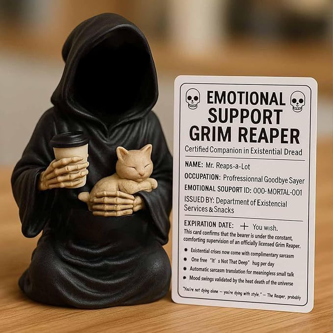 Emotional Support Grim Reaper Figurine Kalsten
