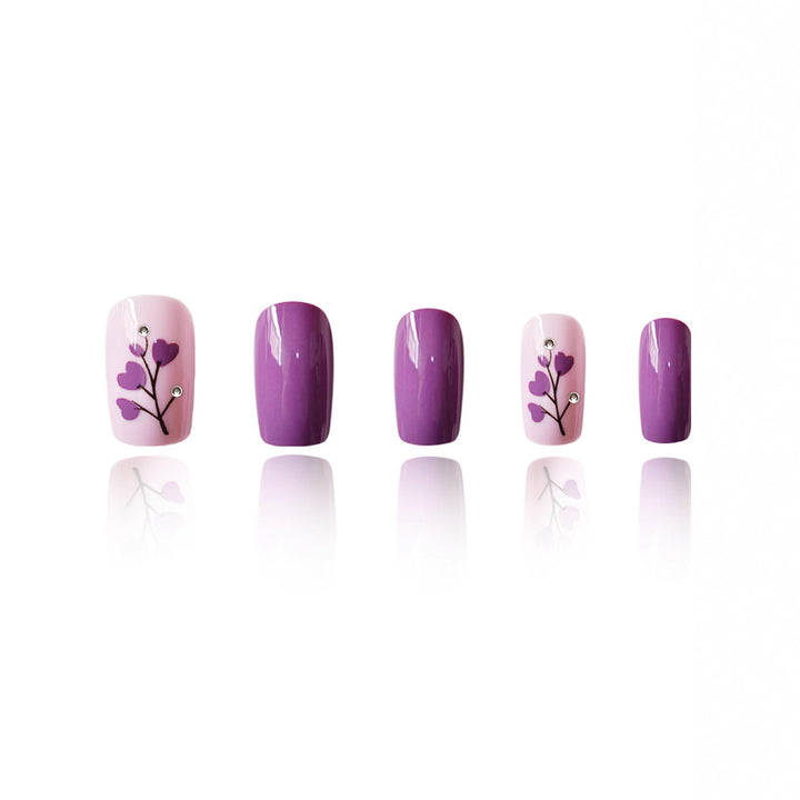 Floral Print Press-On Nail Art Kalsten