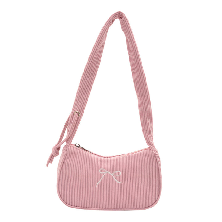 Stylish Corduroy Crossbody Bag