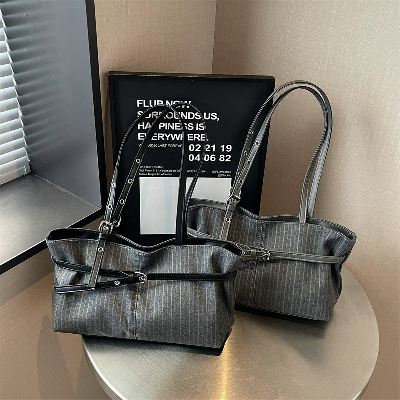 Stylish Striped Business Tote