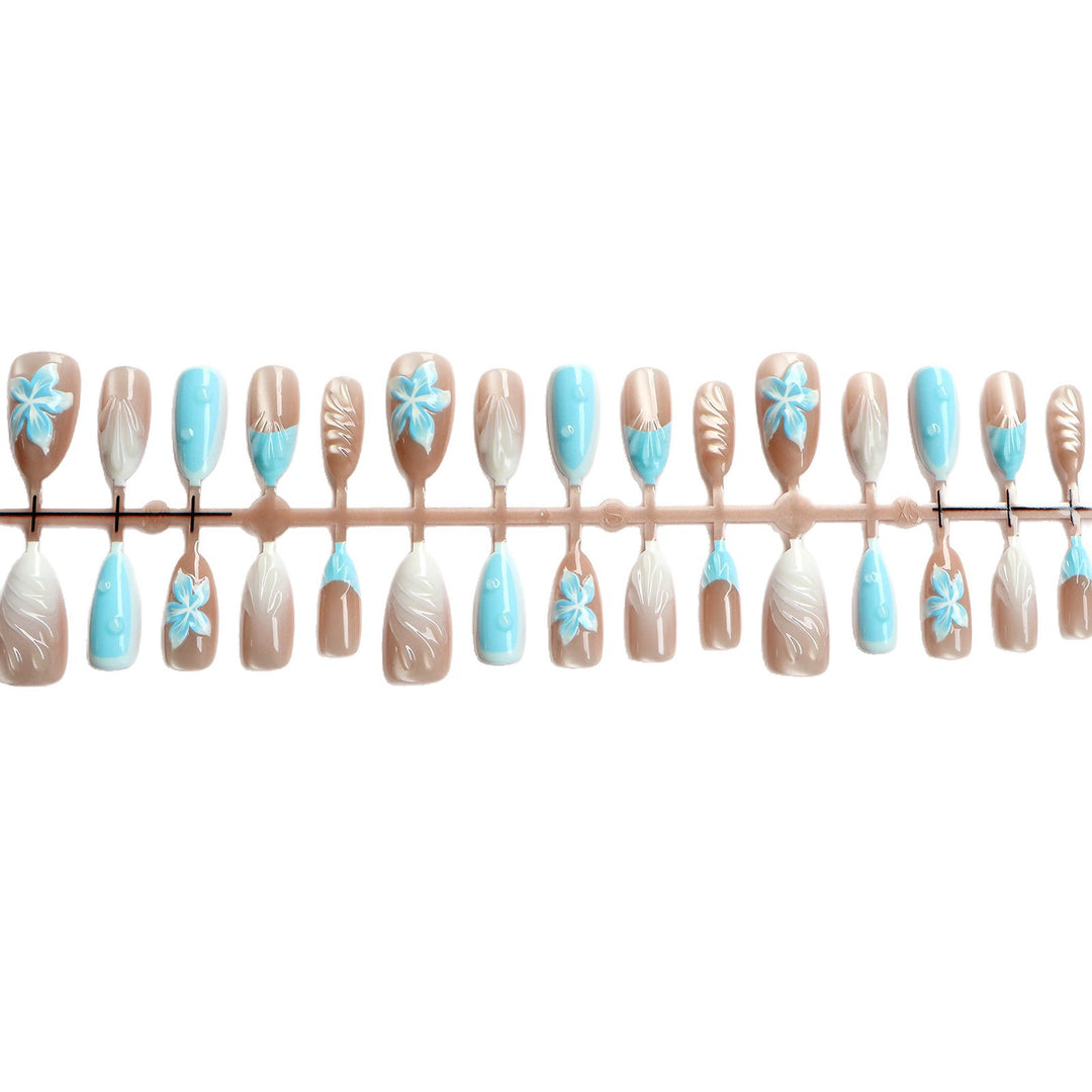 Tropical-Inspired Decorative Press-On Nail Art Kalsten