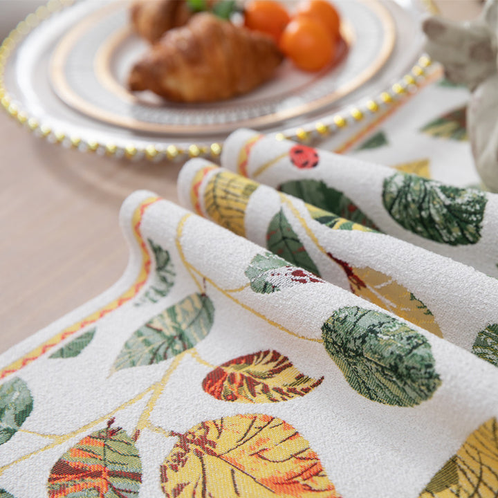 Decorative Leaf Pattern Table Runner