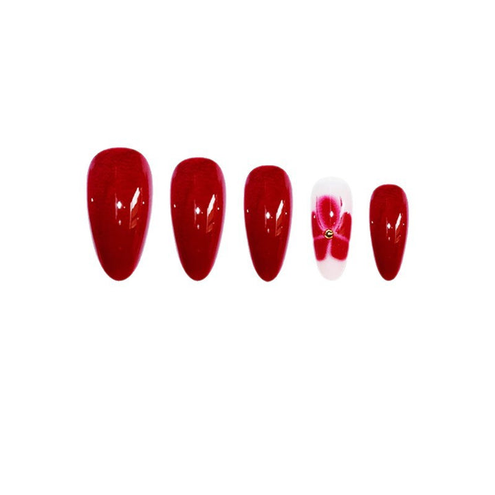 Elegant Floral Press-On Nail Set Kalsten