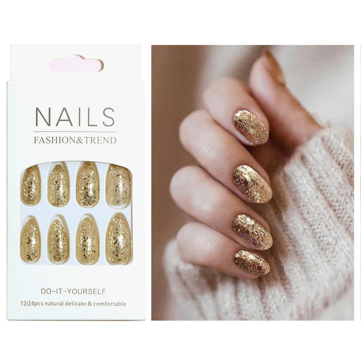Glittering Long Stiletto Press-On Nails Kalsten