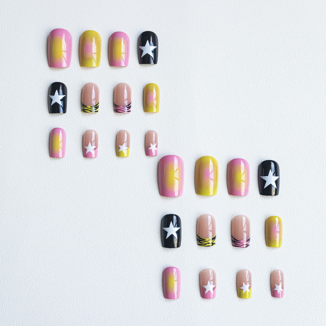 Star-Embossed Nail Art Set