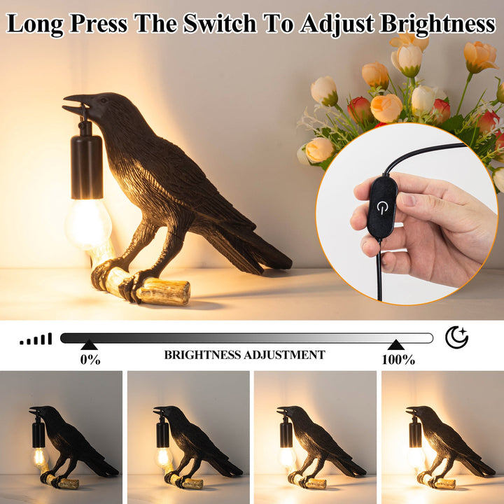 Creative Bird Table Lamp Bedside Night Light Living Room Bedroom Ambience Mini Lamp | Noxord