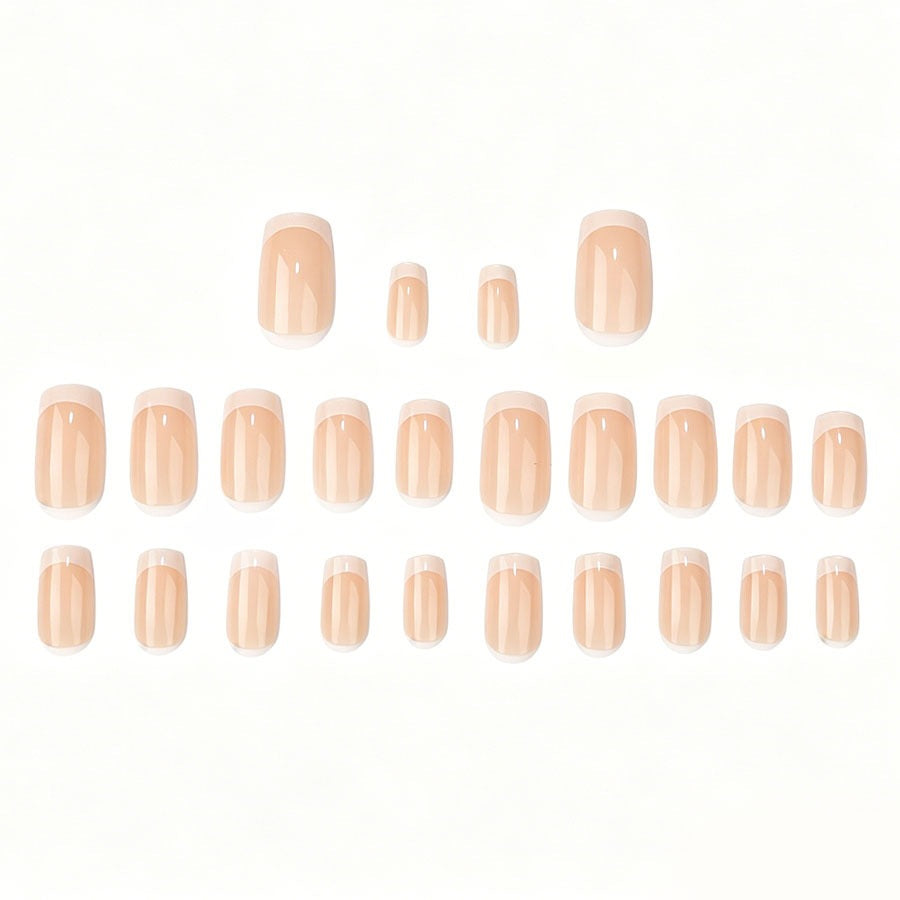 Artificial nail set with stylish French design and elegant shine Kalsten
