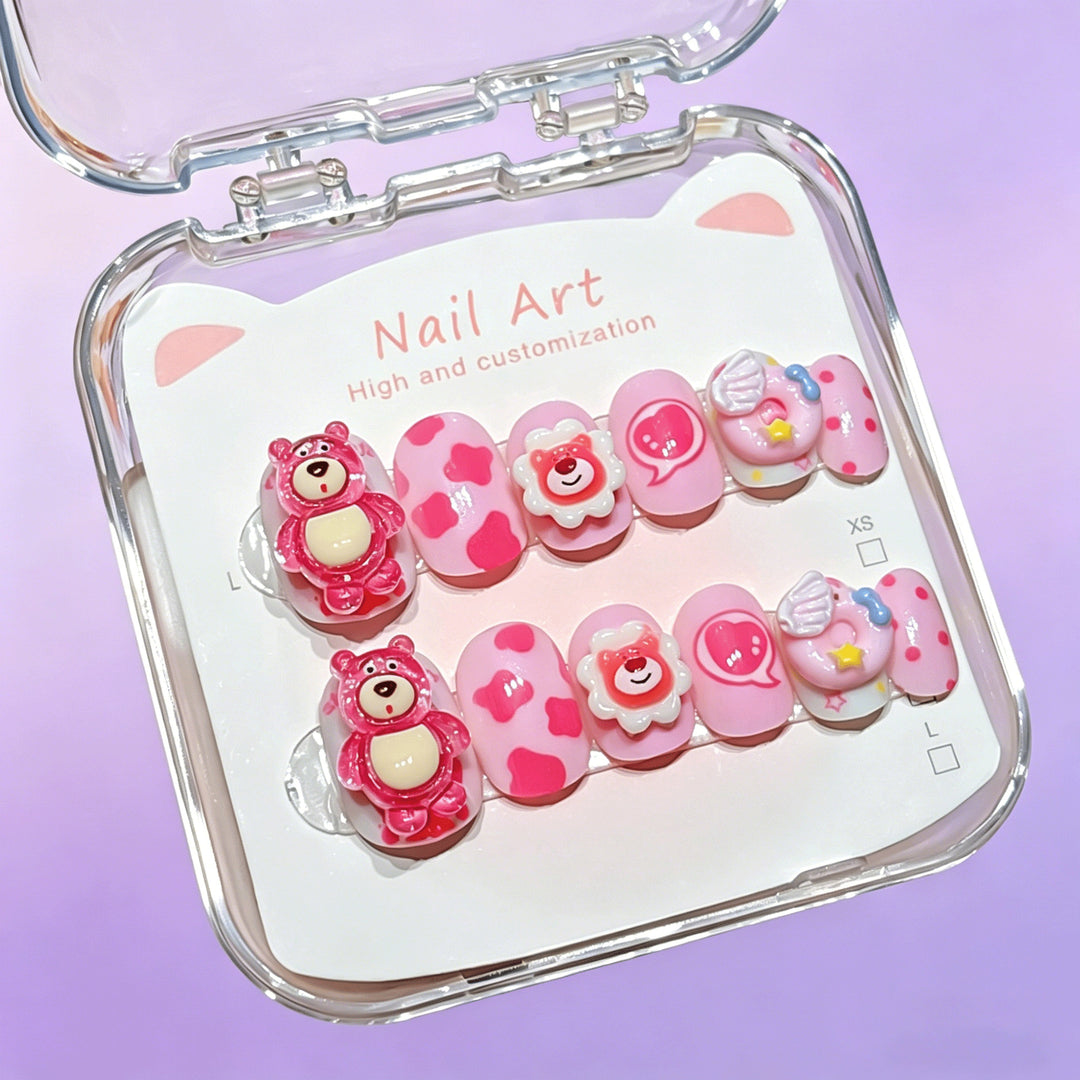 Customized Cartoon-Inspired Press-On Nail Art Set Kalsten