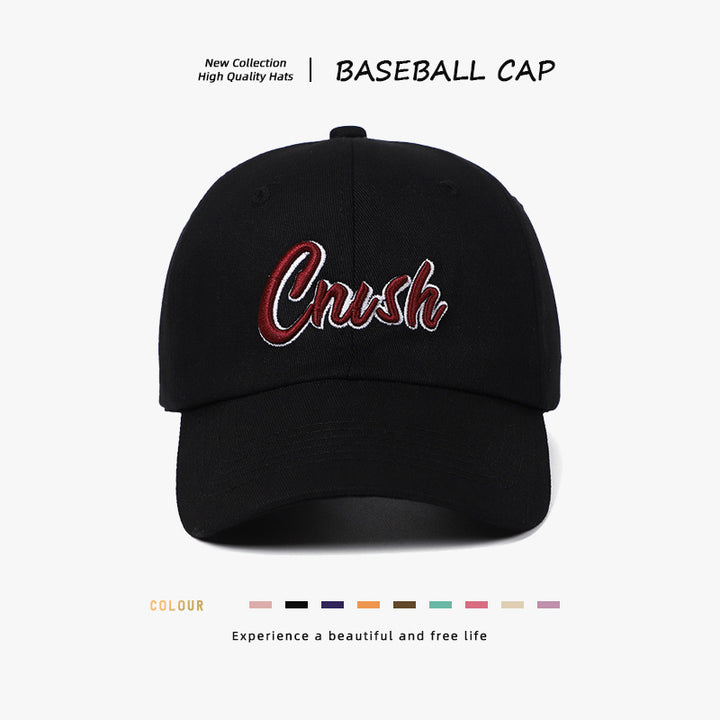 Embroidered Caption Baseball Cap