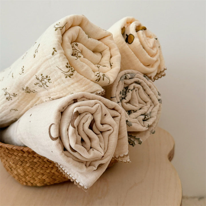 Women's Cozy Cotton Blanket with Floral Design Kalsten