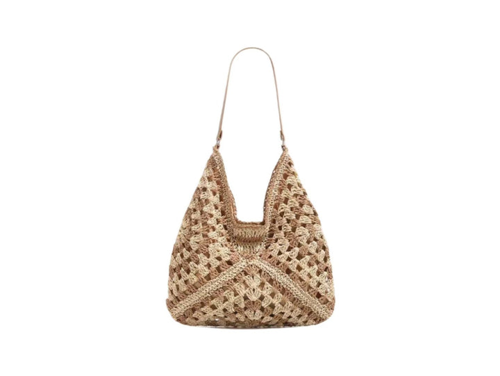 Handbag with Artistic Macrame Design and Flexible Carrying Comfort Kalsten