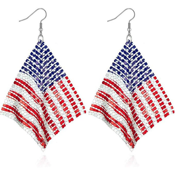 Women’s eye-catching drop earrings with flexible mesh, sequined trim, and hook closure Kalsten