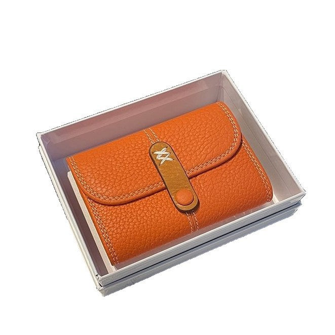 Textured Leather Tri-Fold Wallet Kalsten