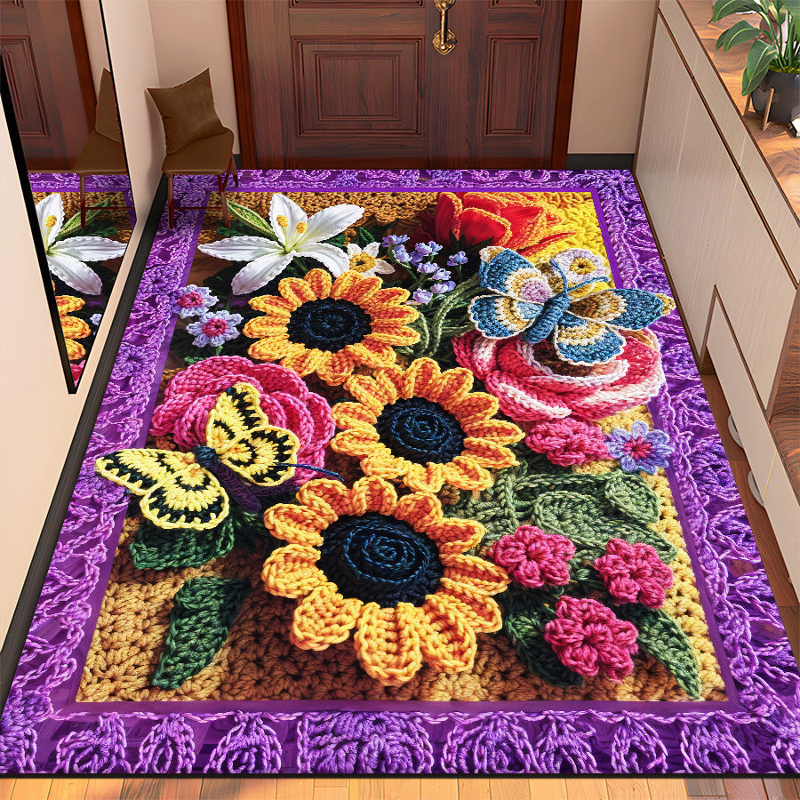 Floral Design Entrance Mat
