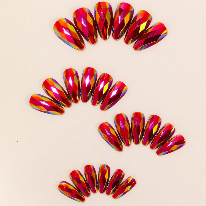 Artistic Faceted Nail Art Extensions Kalsten