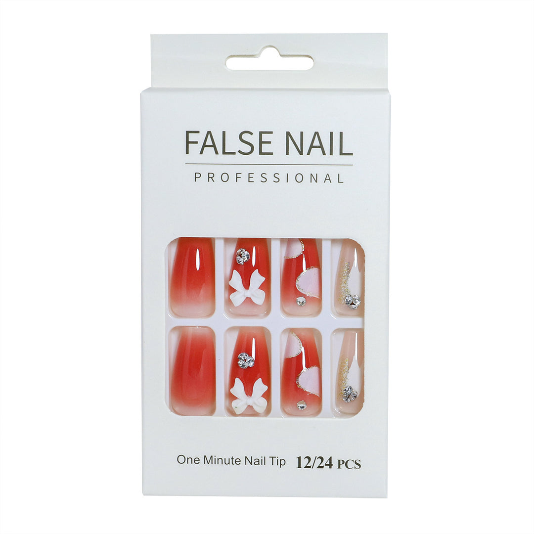 Decorative Press-On Nail Set with 3D Accents Kalsten