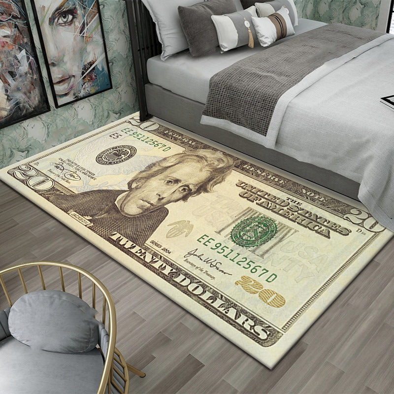 Dollar-Themed Decorative Area Rug