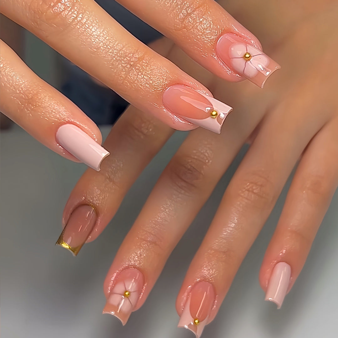 Elegant French Tip Press-On Nails Kalsten