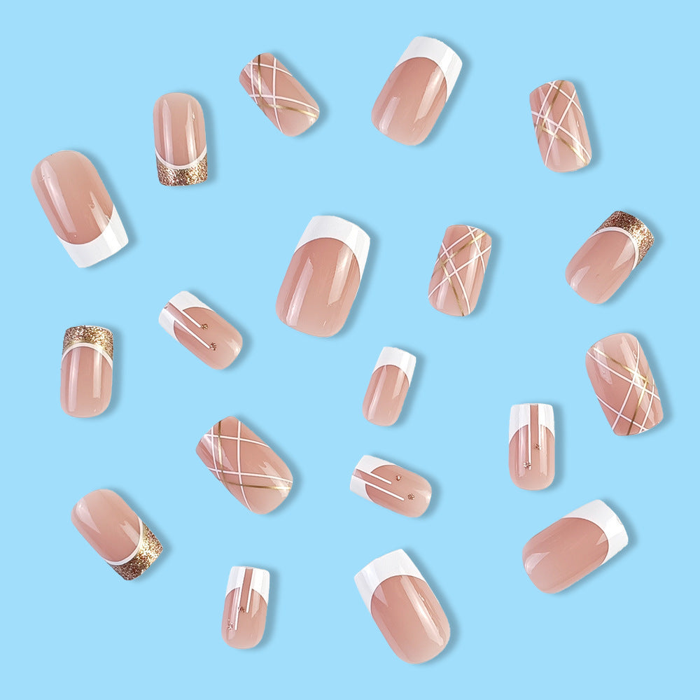Elegant French Tip Acrylic Nail Art Kalsten