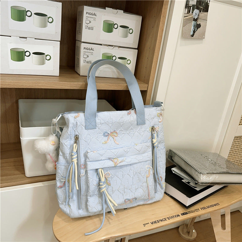 Quilted Bow-Detail Fashion Backpack Kalsten