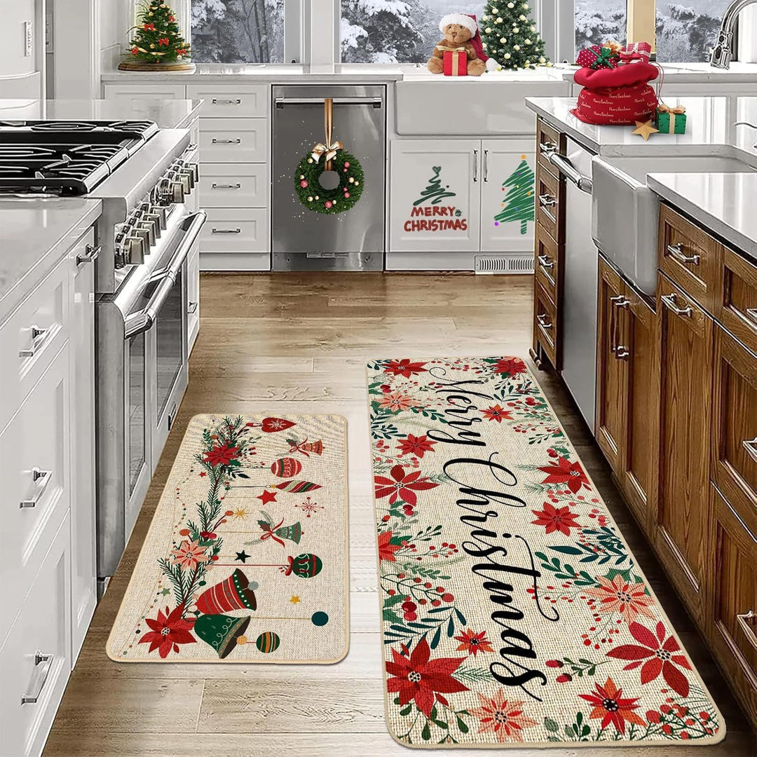Festive Holiday Kitchen Runner Mat Kalsten