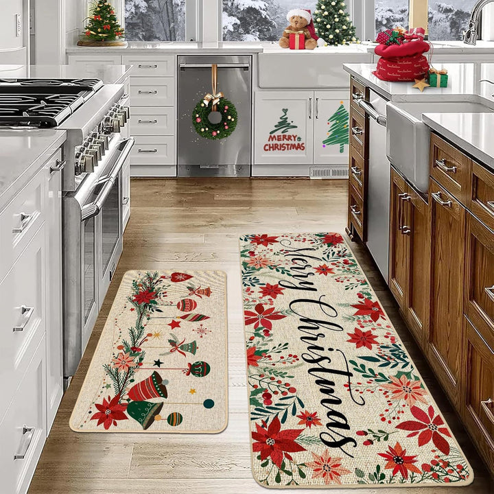 Festive Holiday Kitchen Runner Mat Kalsten