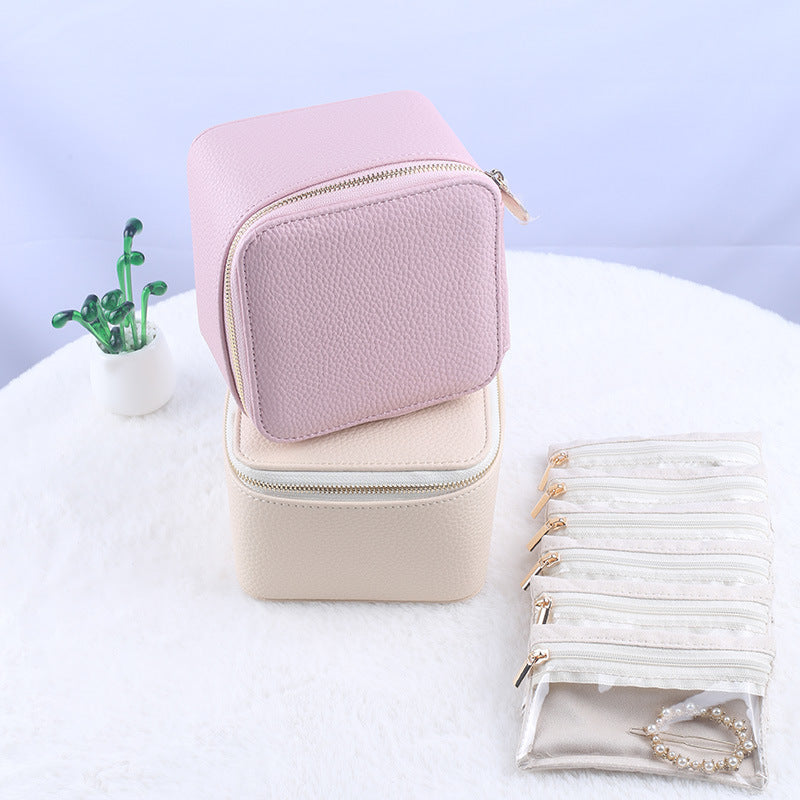 Cosmetic organizer handbag with transparent compartments Kalsten