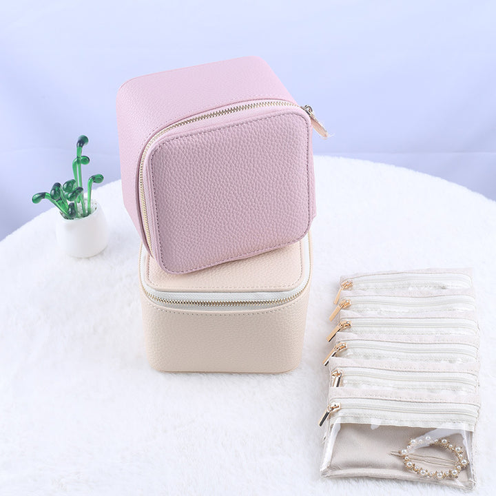 Cosmetic organizer handbag with transparent compartments Kalsten