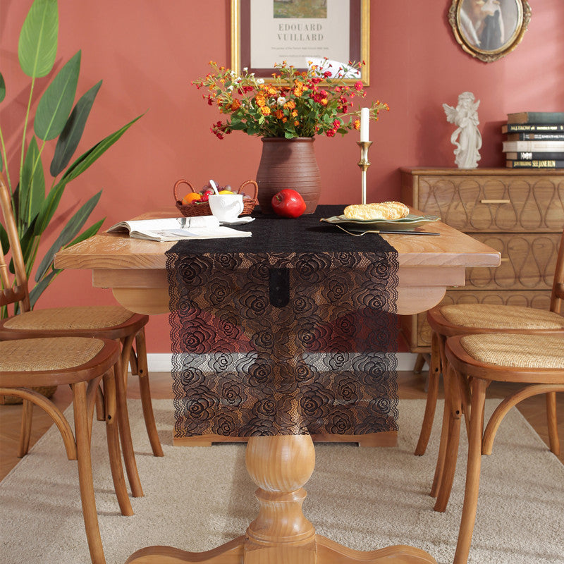 Elegant Floral Lace Table Runner
