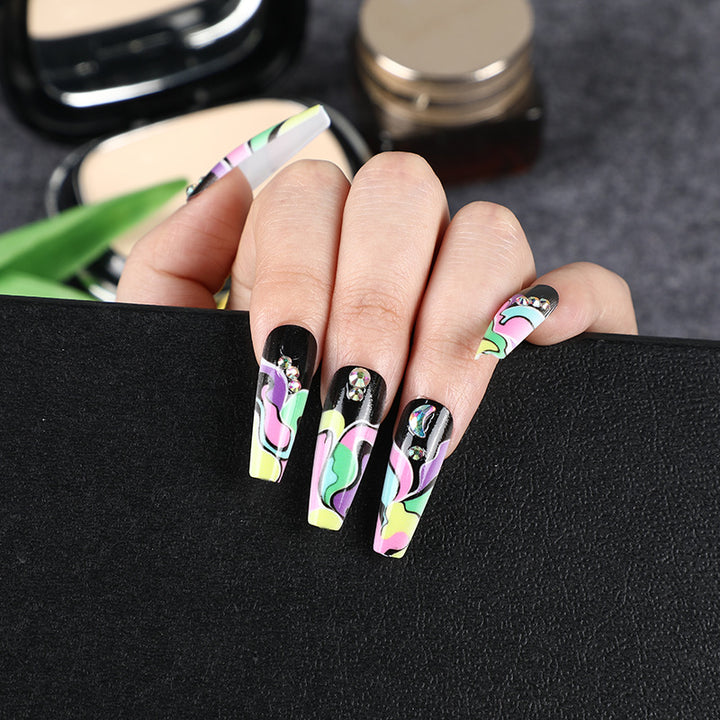 Creative wave pattern artificial nails Kalsten
