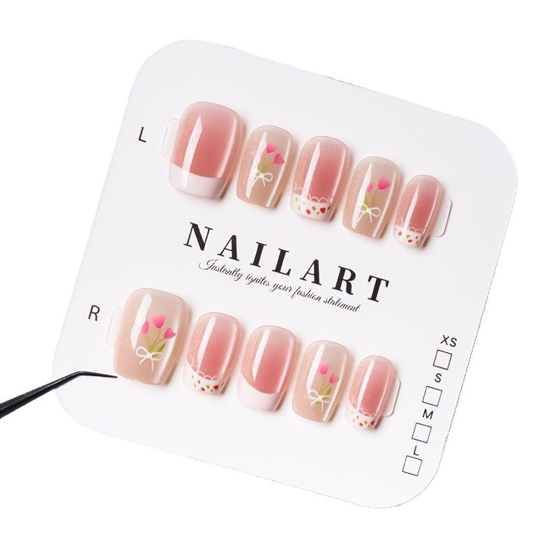 Floral-Themed Press-On Nail Set Kalsten