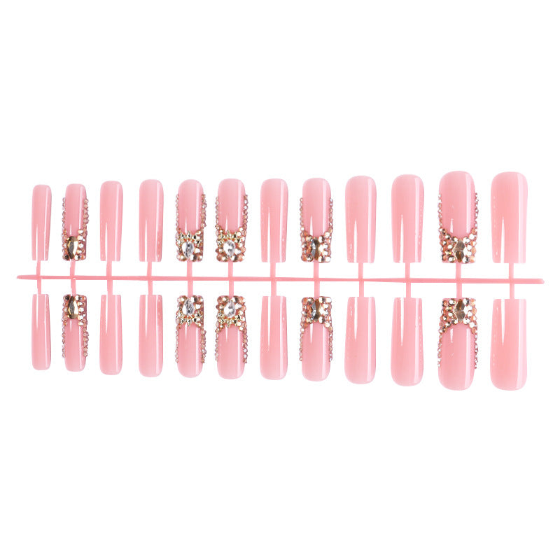 Glamorous Rhinestone-Embellished Press-On Nail Set Kalsten