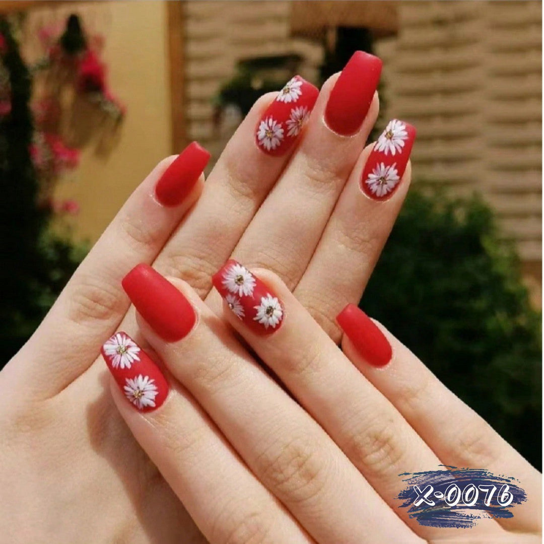 Floral Acrylic Nail Art Design Set
