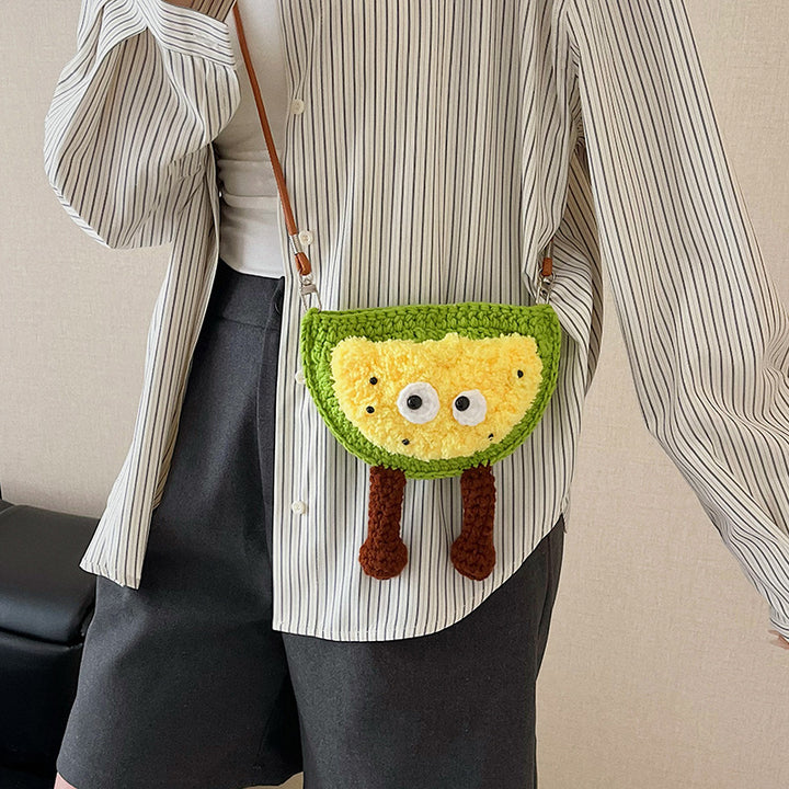 Cute Avocado Character Crossbody Bag
