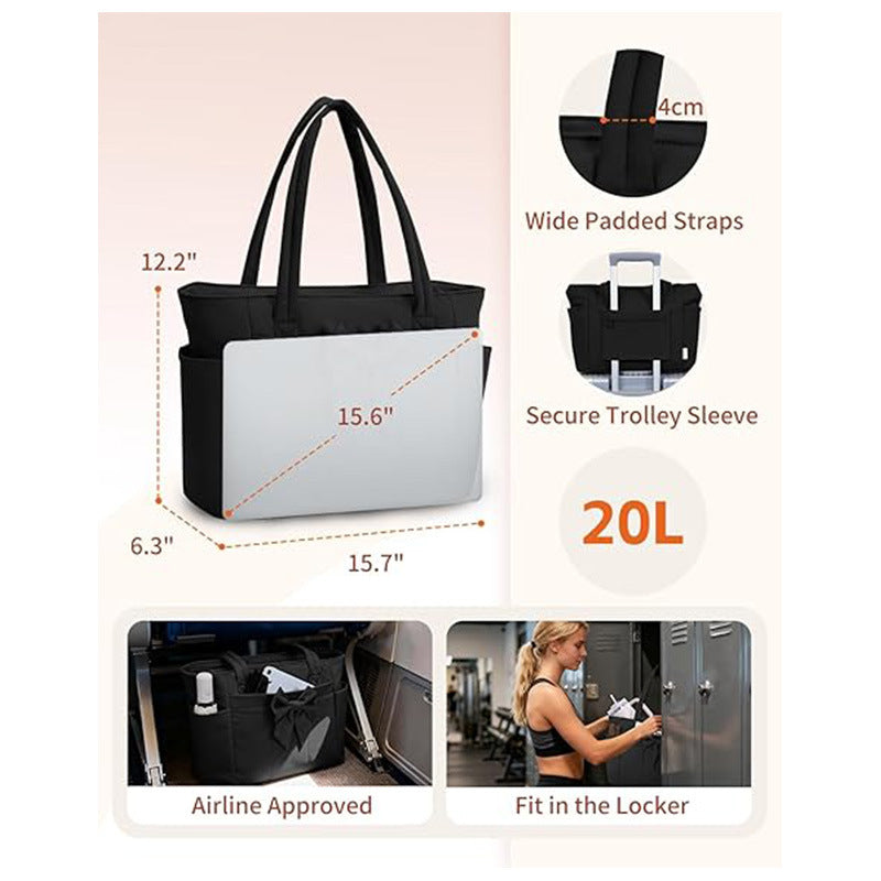 Elegant shopping bag with side pockets Kalsten